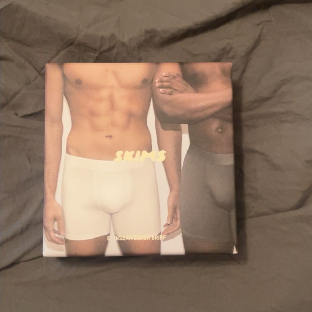 Skims Men's Boxer Briefs - White and Gray